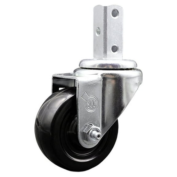 3.5 Inch Hard Rubber Wheel Swivel 7/8 Inch Square Stem Caster Service Caster
