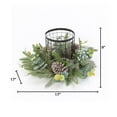 thumbnail image 3 of 17 in. Metal Holiday Centerpiece Glass Candle Holder, 3 of 5