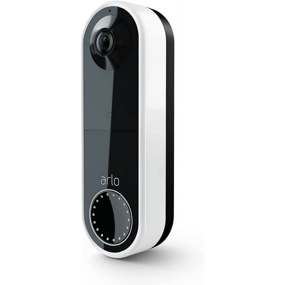 Arlo Essential Wire-Free Video Doorbell - HD Video, 180° View, Night Vision, 2 Way Audio, Direct to Wi-Fi No Hub Needed, Wire Free or Wired, White - AVD2001 RENEWED