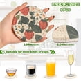 thumbnail image 3 of WOBOGO A Seamless Pattern with Adorable Strawberry Leaves Coil Coasters Set of 6 Minimalist Cotton Woven 3.94 inch Non-Slip Insulated and Absorbent Home Accessories., 3 of 7