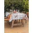thumbnail image 2 of Outdoor Tablecloth with Umbrella Hole and Zipper, Orange Blue Grey Pumpkins Fall Rectangle Table Cloth 60x120 Inch Waterproof Tablecloth, Thanksgiving Botanical Vintage Picnic Table Cover for Patio, 2 of 7