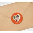 thumbnail image 4 of Darling Souvenir Round 45 Pcs Heart Custom Photo Labels Save The Date Stickers Personalized Bride Groom Names And Date Envelope Seals - Orange, 4 of 4
