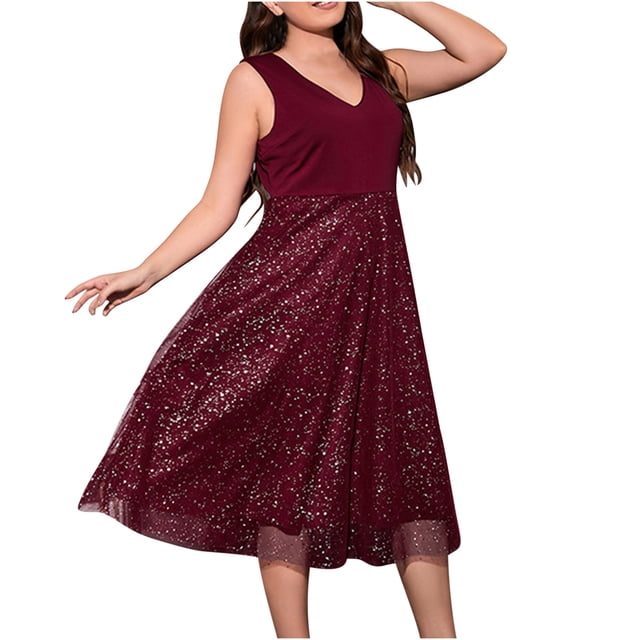 Fshaion Robe d'Été pour Femmes 2024 Grande Taille Décontractée Col en V Manches Courtes Boho Robe Ceinture Liquidation à Moins de 10!