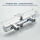 thumbnail image 5 of Thermostatic shower mixer with 2 brass outlets, thermostatic shower faucet with double outlet, high G3/4 BSP (26.4 mm) and low G1/2" BSP (21 mm)., 5 of 5