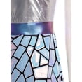 thumbnail image 6 of Aislor Women's Alien Astronaut Fly Sleeve Metallic Shiny Dress Galaxy Traveler Space Warrior Costume Silver XL, 6 of 7
