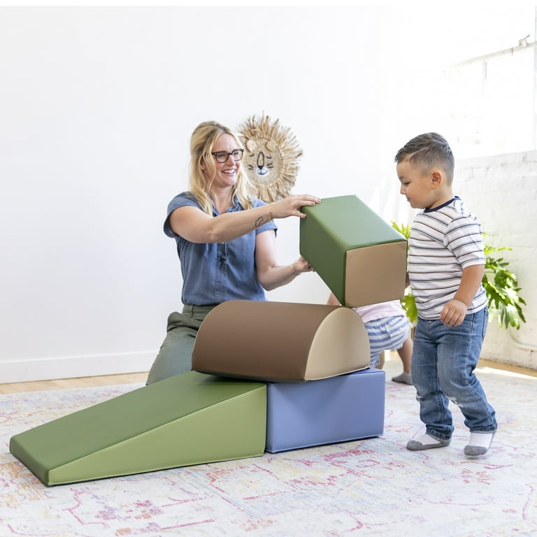 ECR4Kids SoftZone 5 Piece Indoor Playset Foam Blocks for Toddler and Kids Certified Safe Walmart
