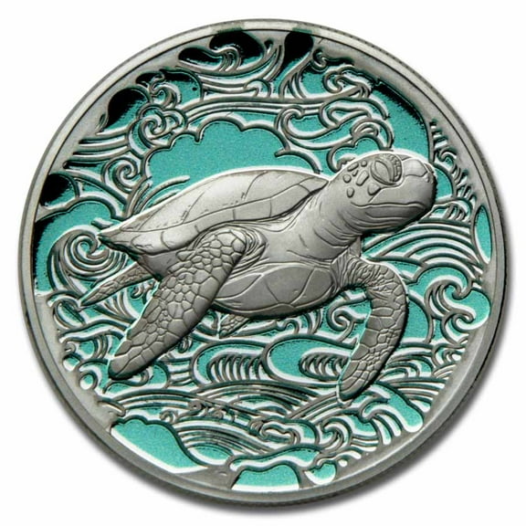 2025 Pitcairn Islands 1 oz Silver Ocean Wonders: Turtle