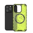 thumbnail image 2 of 2-in-1 Magnetic Phone Case for iPhone 13 Pro, [Anti-fall] [Compatible with MagSafe] Shockproof Translucent Honeycomb Pattern Back Ultra Slim Protective Case for iPhone 13 Pro,Green, 2 of 11