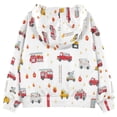 thumbnail image 2 of Kids' Hooded Pullover Sweatshirt Casual Tops Long Sleeve Print Hoodies Pocket Red Fiery Awesome Patterns, 2 of 9