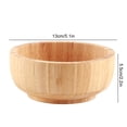 thumbnail image 2 of Cuenco redondo de bambú para ensalada, de madera natural, para aperitivos y frutas., 2 of 13