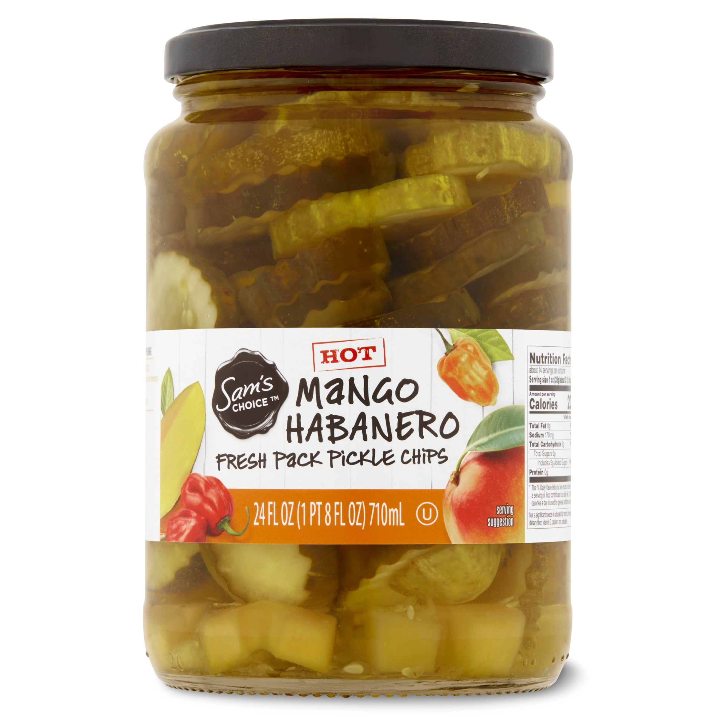 Sam's Choice Mango Habanero Fresh Pack Pickle Chips, 24 fl oz
