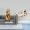 thumbnail image 2 of Escultura De León, Estatua Coleccionable, Adorno De Mesa, Figura Artística Decorativa Para Oficina, Hogar, Estantería, Regalo De Cumpleaños, Casa De Muñecas, Sofá De Madera En Miniatura,, 2 of 8