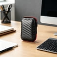 thumbnail image 7 of WeDecorBay Portable Digital Accessory Storage Bag Compact Earphone Organizer Shock Resistant Dividers Durable Zipper 1Pcs Small Item Storage Bag Travel Business Trips Red,Free Size, 7 of 7