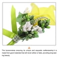 thumbnail image 4 of Boutonniéres de Lirio Unique Bargains 6 Piezas para Hombres Ceremonia de Boda Amarillo, 4 of 5