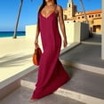 thumbnail image 7 of OVAFBAU Summer Dresses for Women Boho Print Sleeveless V Neck Backless Ankle Length Beach Vacation Dress Summer Outfits, 7 of 7