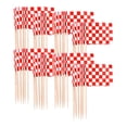 thumbnail image 4 of GUOOL 100 Pièces Drapeau Cure-Dents Fête d'Anniversaire Fournitures Maison Fête Cupcake Bâtons Rouge Blanc, 4 of 9