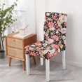 thumbnail image 4 of Artistic Wildflower Hummingbird Bloom Tropical Flower and Leaves Dining Chair Covers Set of 4 Washable Polyester Stretch Slipcovers Removable Protector for Farmhouse, 4 of 7