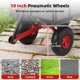 thumbnail image 4 of Heavy - duty steel garden dump cart con removable mesh sides, 180° rotating handle y 10 - pulgada wheels, 880lbs capacity, 4 of 7