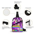thumbnail image 2 of Lsque Geometry Dash Pattern Chest Package – Foldable Waterproof Chest Bag with Adjustable Shoulder Strap, Double Zipper Compartments & D-Buckle Design, 2 of 7