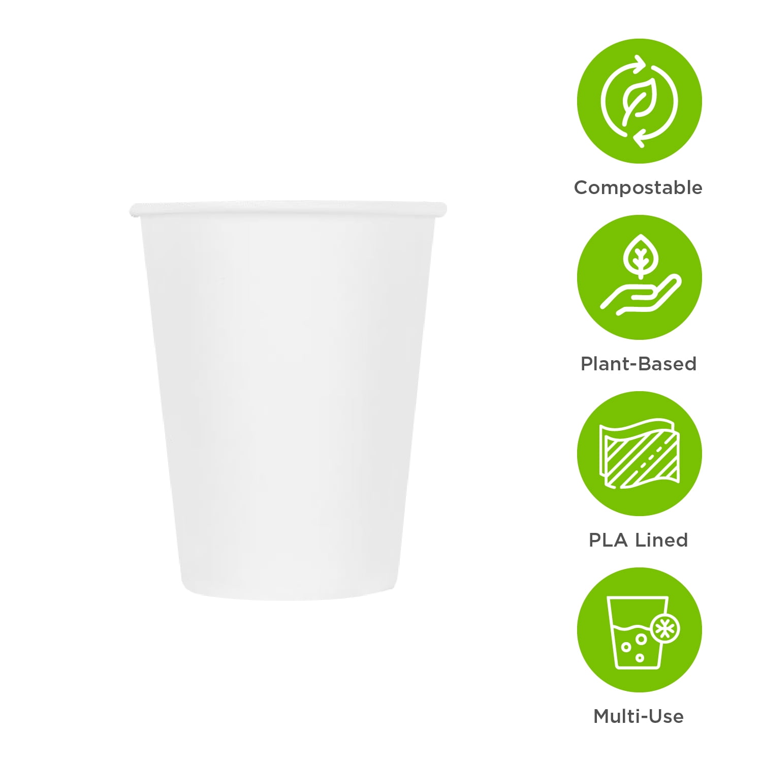 [1,000 ct] 4oz Disposable Espresso Cups, Karat Earth Eco-Friendly Paper Hot Cups - White