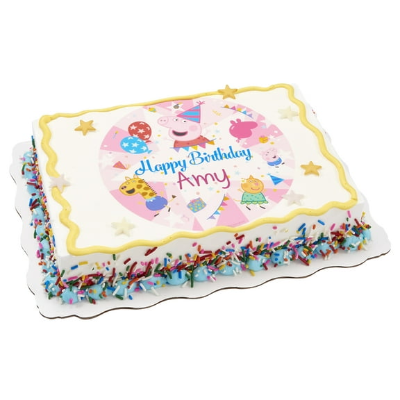 Peppa Pig​ Sheet Cake