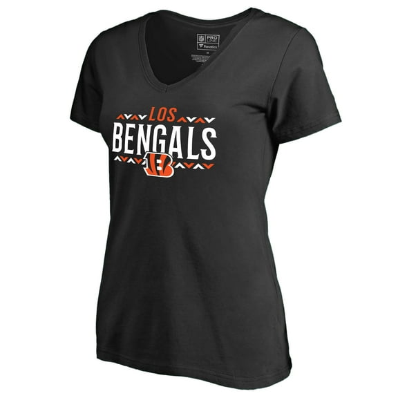 Women's Black Cincinnati Bengals Arriba V-Neck T-Shirt