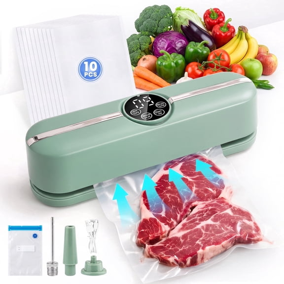 Compact Vacuum Sealer for Food, 3-in-1 Cordless Mini Vacuum Sealer Machine for Dry and Wet Foods, Rechargeable Food Sealer, LED Digital Timer Display