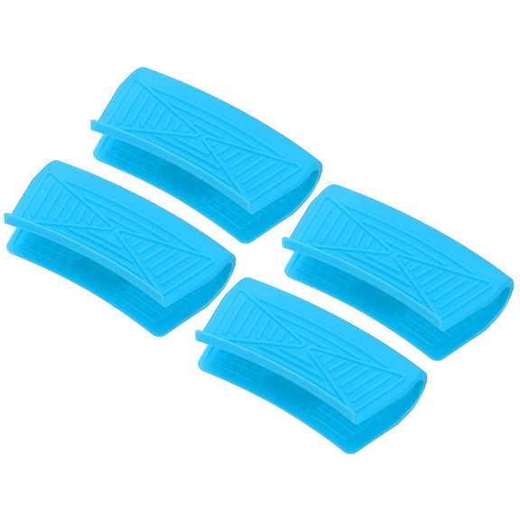 2 Pcs Silicone Assist Hot Pan Handle Holder Hot Skillet Handle Covers for Kitchen Pot Frying(Blue)