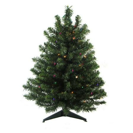 Darice 2 Ft. LED Pre Lit Natural 2 Tone Pine Artificial Tabletop LED Pre Lit Natural 2 Tone Pine Artificial Tabletop Christmas Tree - Darice 2 Ft. LED Pre Lit Natural 2 Tone Pine Artificial Tabletop