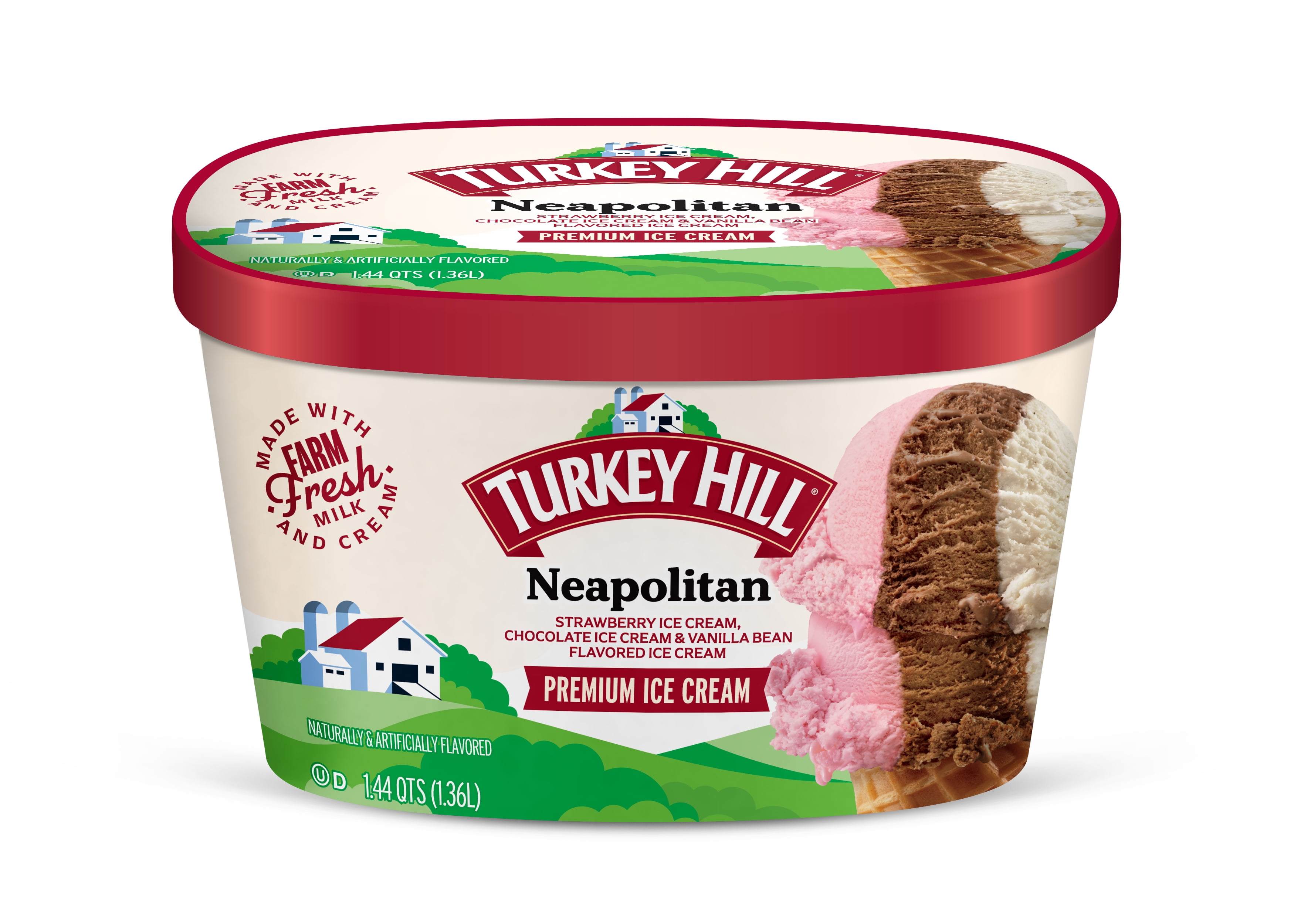 Turkey Hill Neapolitan Premium Ice Cream, 46 fl oz
