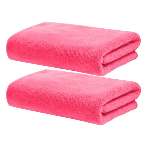 Leodye Microfiber Bath Towel 2 Pack, Oversized Thick Towels, Soft, Super Absorbent and Fast Drying, No Fading Multipurpose Use for Sports, Travel, Fitness, Yoga-29.5*13.8in