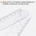 thumbnail image 4 of Uxcell 2pcs Unbreakable Clear Rulers 30cm Shatterproof Folding Flexible Ruler for Classrooms Home Office, Transparent, 4 of 6