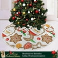 thumbnail image 6 of GZHJMY Christmas Tree Skirt Santa Xmas Tree Skirt Floor Door Round Mat Decorations for Holiday Party Home Christmas Day Ornaments, 35.4", 6 of 6