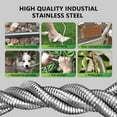 thumbnail image 3 of Short Stainless Steel Garden Hose 10 Ft ? Lightweight Flexible Metal Garden Hose - Thorn Proof Steel Metal Water Hose with Solid Fittings for Garden, Outdoor Use (10ft), 3 of 6