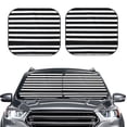thumbnail image 2 of Haiem Black And White Stripes Car Windshield Sun Shade (2 Pieces) Foldable Windshield Sun Shade Car Accessories for Truck SUV Pickup-Small, 2 of 7