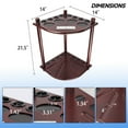 thumbnail image 4 of GSE Games & Sports Expert Corner-Style Floor Stand Billiard Pool Cue Racks with Score Counters. Holds 8 Pool Cue Sticks, 2 Pool Ball Racks, 16 Pool Balls - Mahogany, 4 of 8