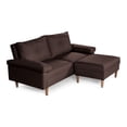 thumbnail image 3 of Sala Modular Sofá Cama Reversible Makora de Lino Chocolate Modelo Cassanova, 3 of 9