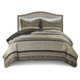 thumbnail image 1 of Housse Jacquard Réversible Madison Park Paige en Noir, 1 of 14