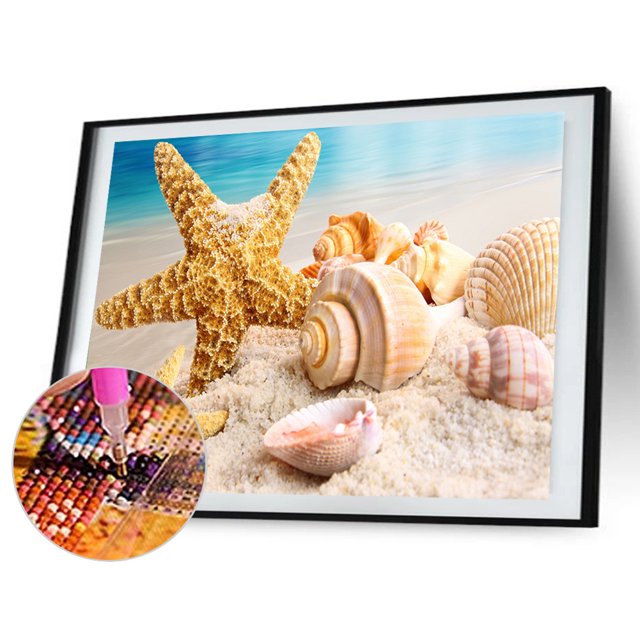 5D bricolaje completo taladro diamante pintura concha Cruz puntada bordado mosaico Kit Likrtyny decoración de arte