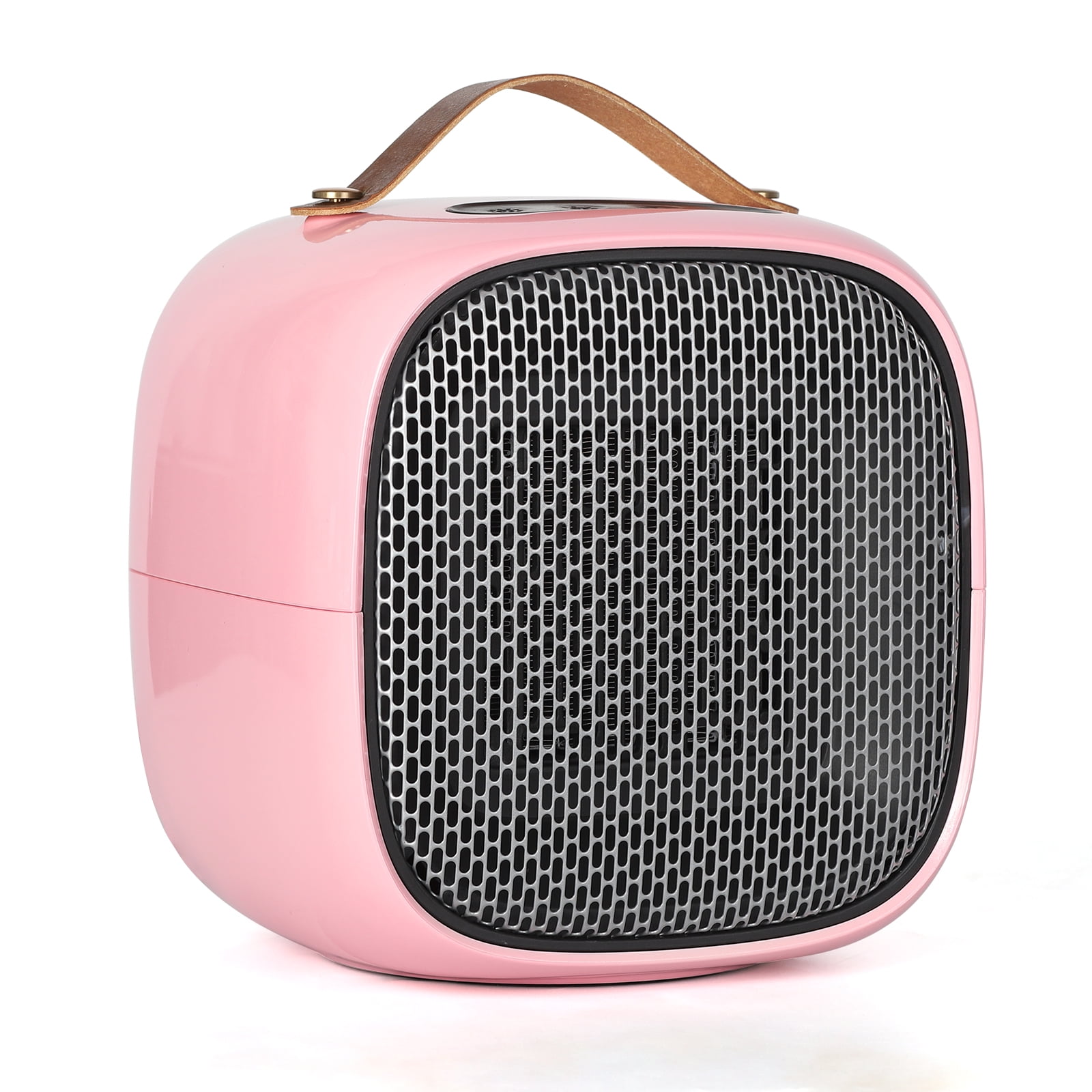 2-Set Electric Ceramic Space Heater with Thermostat, Cute Pink