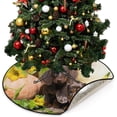 thumbnail image 5 of Coolnut Dogs Autumn Pumpkin Christmas Tree Mats Waterproof Tree Skirt, Dachshunds Puppy Fall Xmas Tree Stand Tray Mat Floor Protector Pad for Holiday Party Decoration, 28.3", 5 of 6