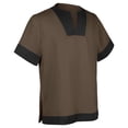 thumbnail image 4 of Tunic Viking, Viking Tunic Short, Sleeve Medieval Shirt, Belt Roman Knight, Viking Tunic Short Sleeve Medieval Shirt With Belt Roman Knight Costume Top for Movie Night, Brown XL, 4 of 6