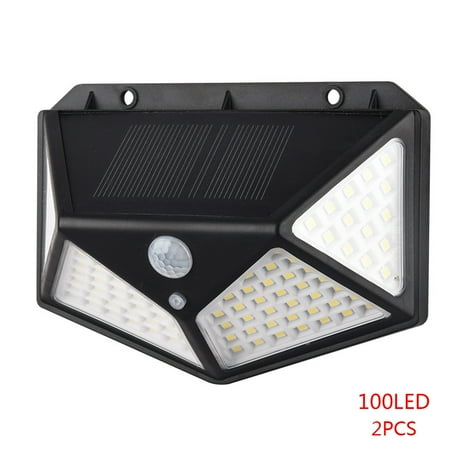 

2pcs 100 LED Outdoor Solar Powered Lamp Sensor Lights Garden Lanscape Waterproof Wall Lights