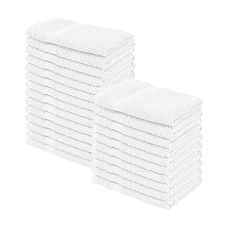Superior Eco-Friendly 24-Piece Face Towels Set, Coral