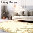 thumbnail image 2 of ODIKA 4'x6' Machine Washable Non-Slip Area Rug, Elegant Botanical Scrollwork for Farmhouse High Traffic Rug, Beige, 82041, 2 of 7