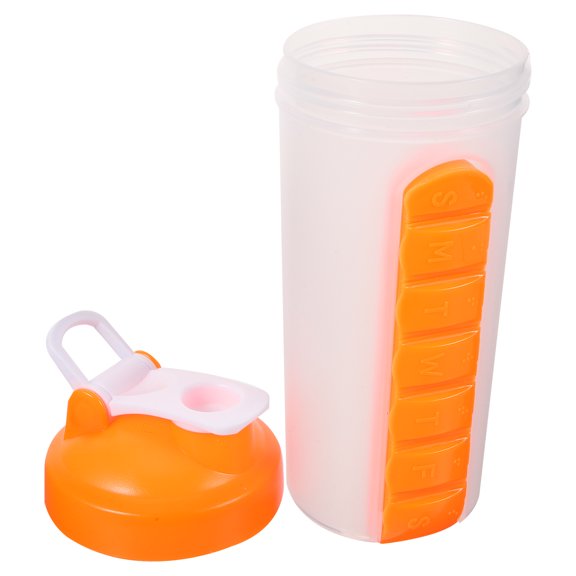 unbranded Shaker Cup Para Deportes Con Organizador De Pastillas Botella De Reutilizable