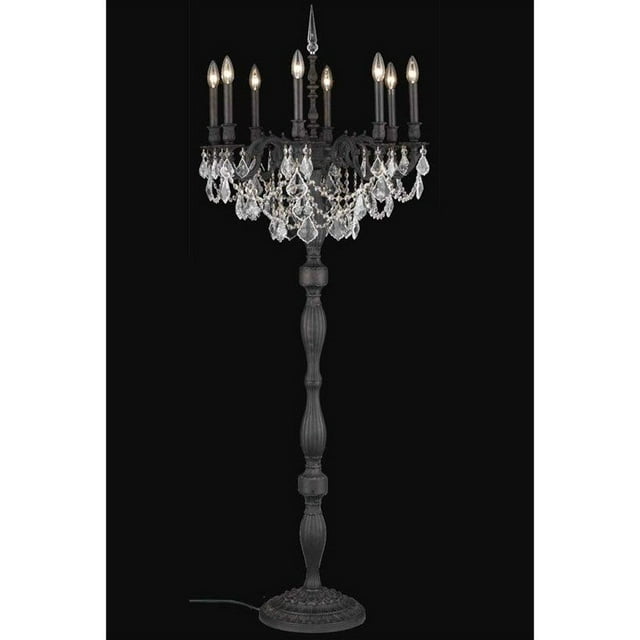 Elegant Lighting Rosalia 62" 8 Light Royal Crystal Floor Lamp