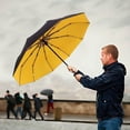 thumbnail image 5 of Hxlamzoo Parapluie Double Pliant Entièrement Automatique, Parapluie Résistant au Vent à 10 Baleines Renforcées, Style d'Affaires, Design Contrastant Intérieur et Extérieur, Double Parapluie pour le Soleil et la Pluie, 5 of 5