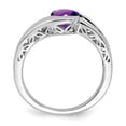 thumbnail image 2 of Auriga Fine Jewelry 14K White Gold Amethyst Bypass Ring for Women Size- 7, 2 of 6