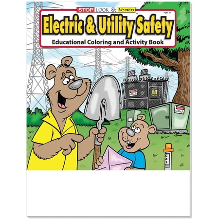 25 Pack - Electric and Utility Safety Kid's Educational Coloring & Activity Books